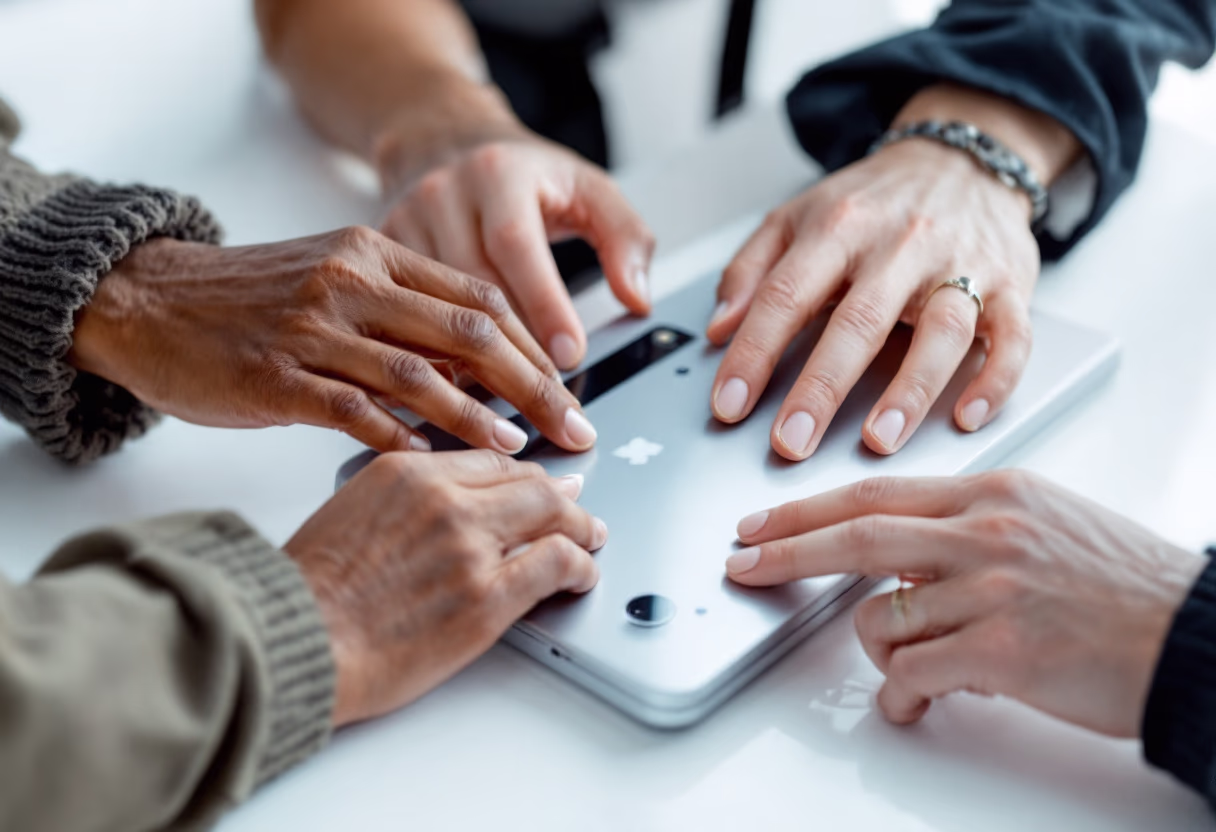 image of diverse group collaboration (for a hr tech)